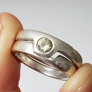 Sterling Silver .925 Double Ring